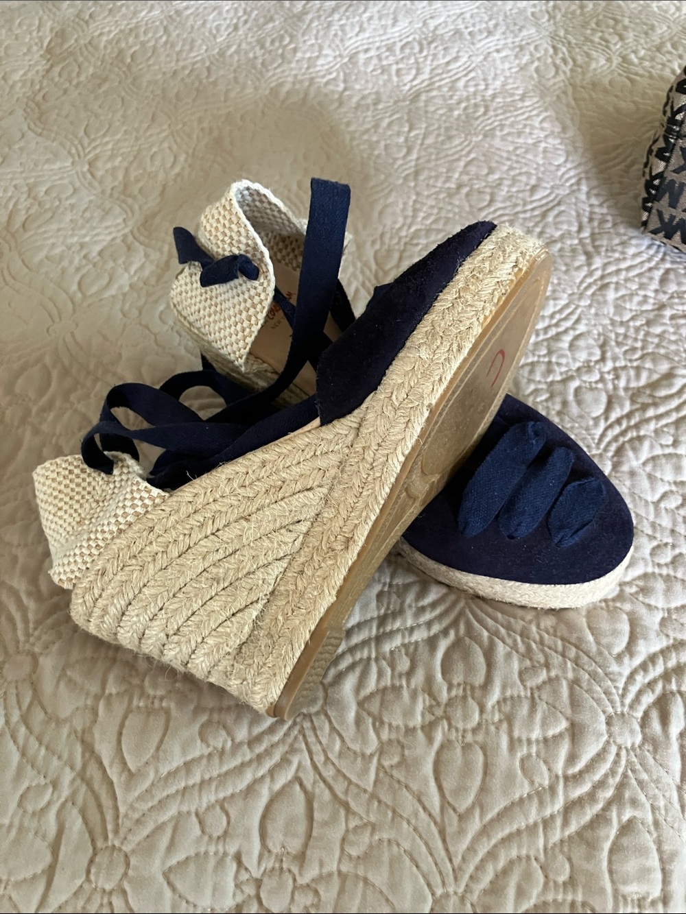 Sam Edelman navy blue Margarita espadrilles size 6